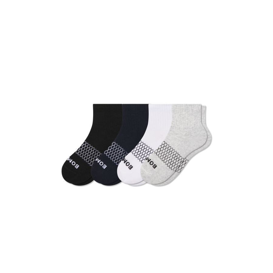 Youth Solids Quarter Sock 4-Pack - Outdoor Everyday Rotation