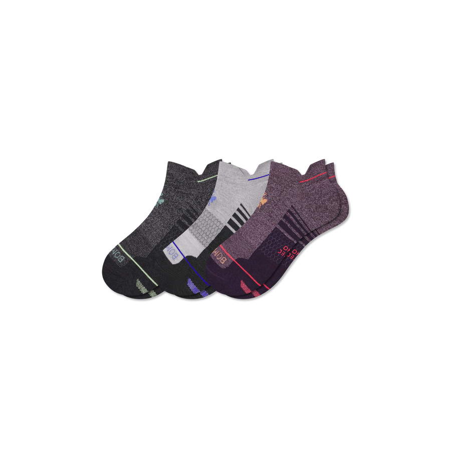Men's Merino Wool Blend Run Ankle Sock 3-Pack - Classic Ankle Pair