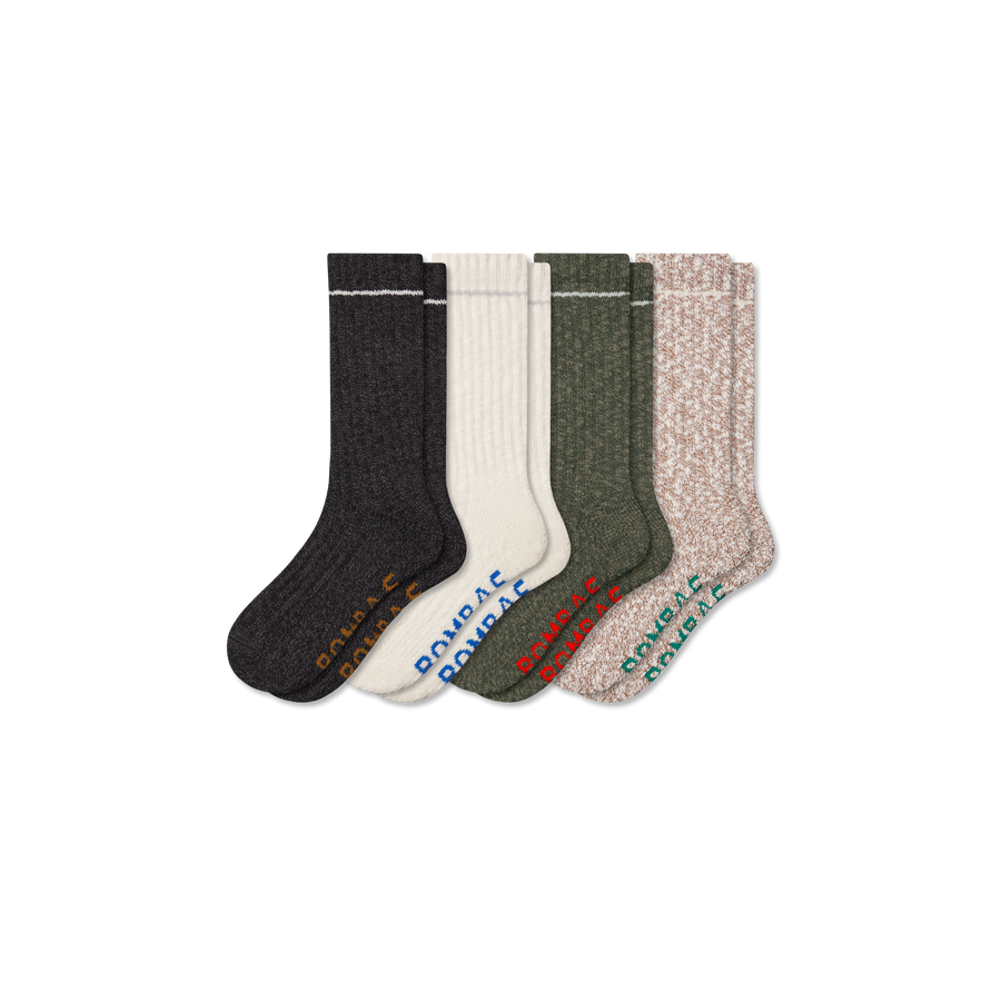 Men's Chunky Ragg Calf Sock 4-Pack - Daily Travel Rotation