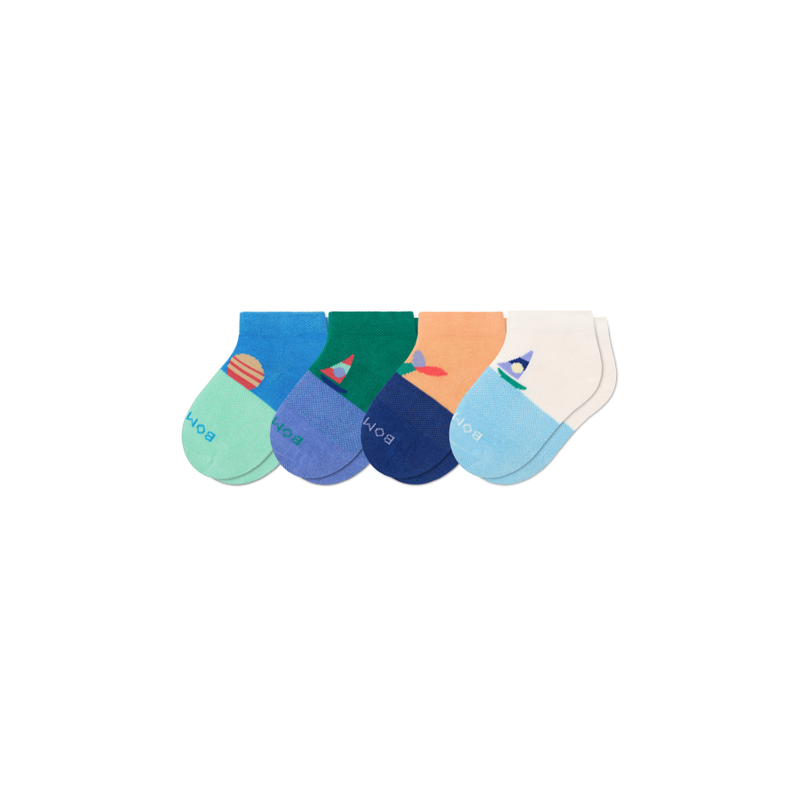 Toddler Lightweight Ankle Sock 4-Pack - Easy Office Fit