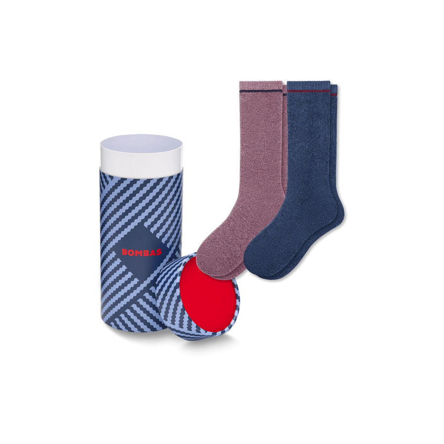 Women's Merino Wool Blend Cozy Sock 2-Pack Gift Box - Fresh Stash Pack