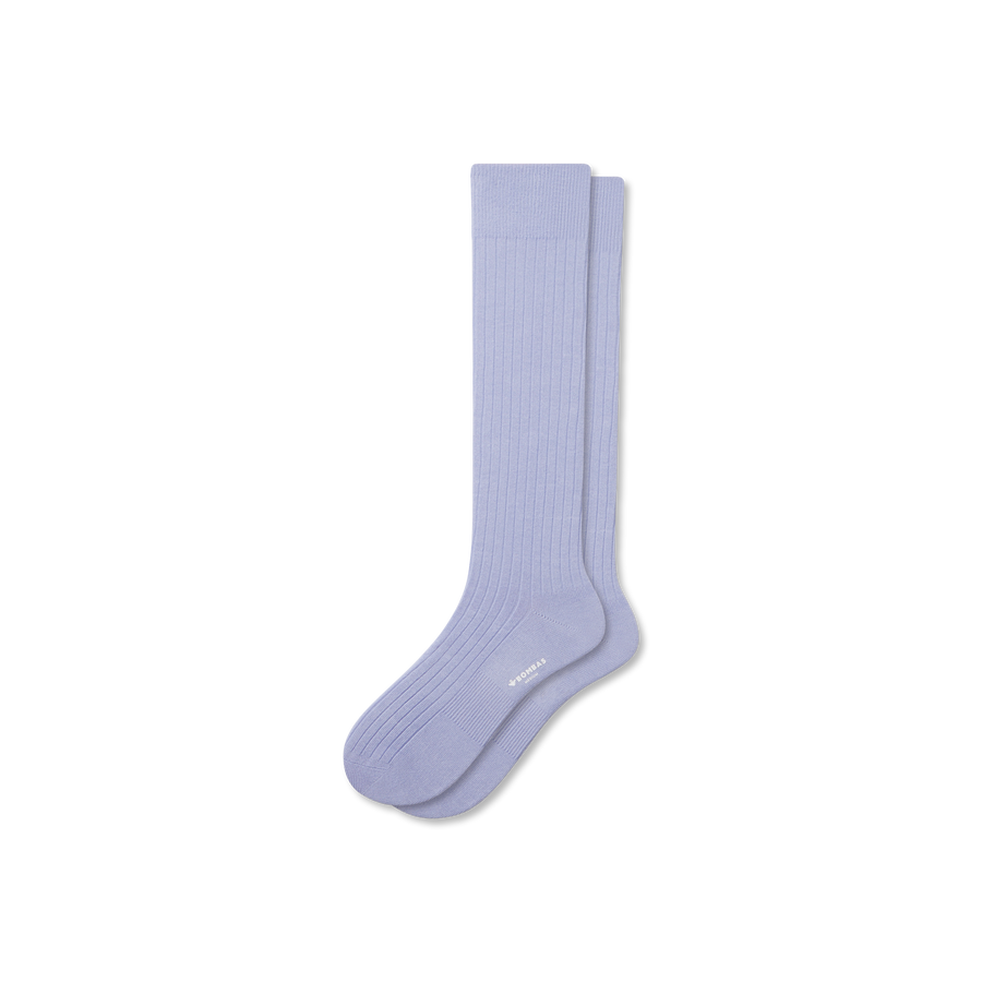 Men's Ribbed Dress Over The Calf Socks - Breathable Hike Step