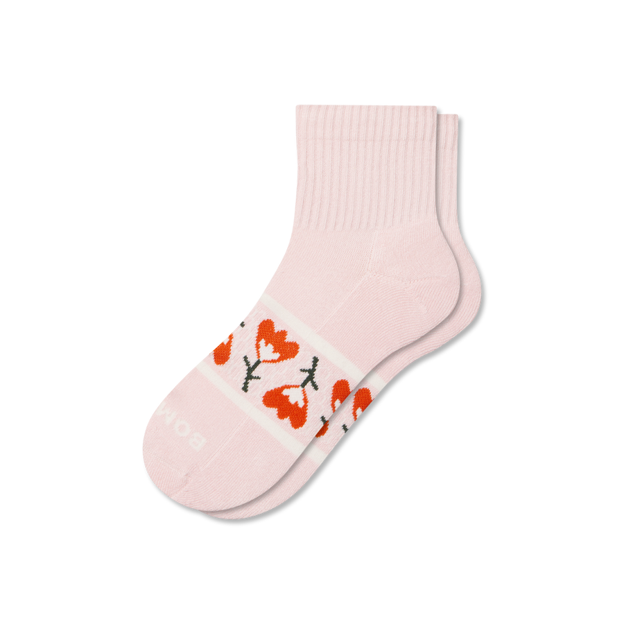 Women's Garden Party Quarter Socks - Comfort No Show Cushion