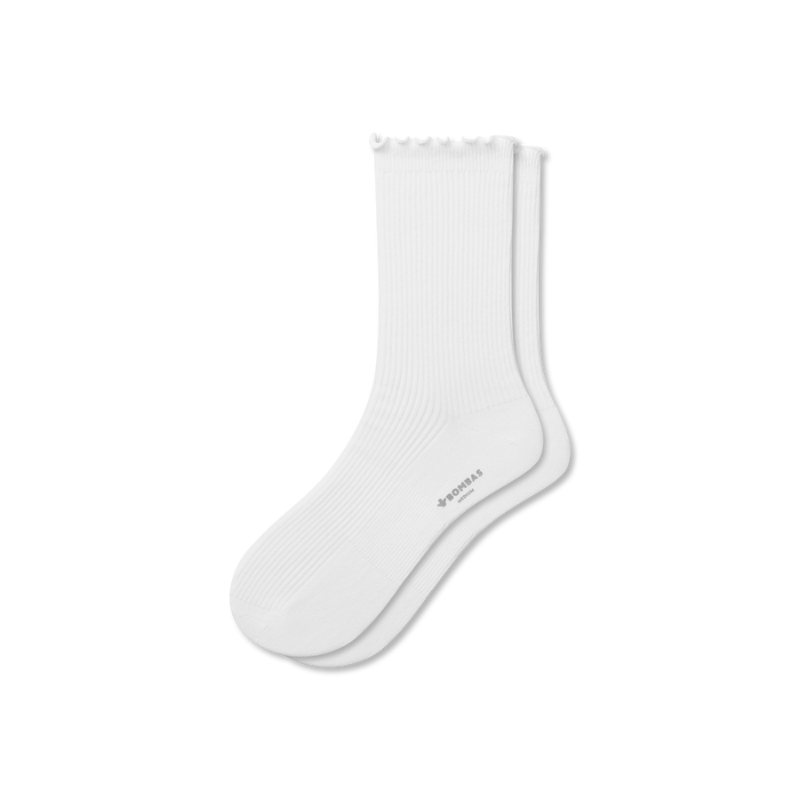 Women's Ruffle Rib Half Calf Socks - Cozy Low Cut Pair