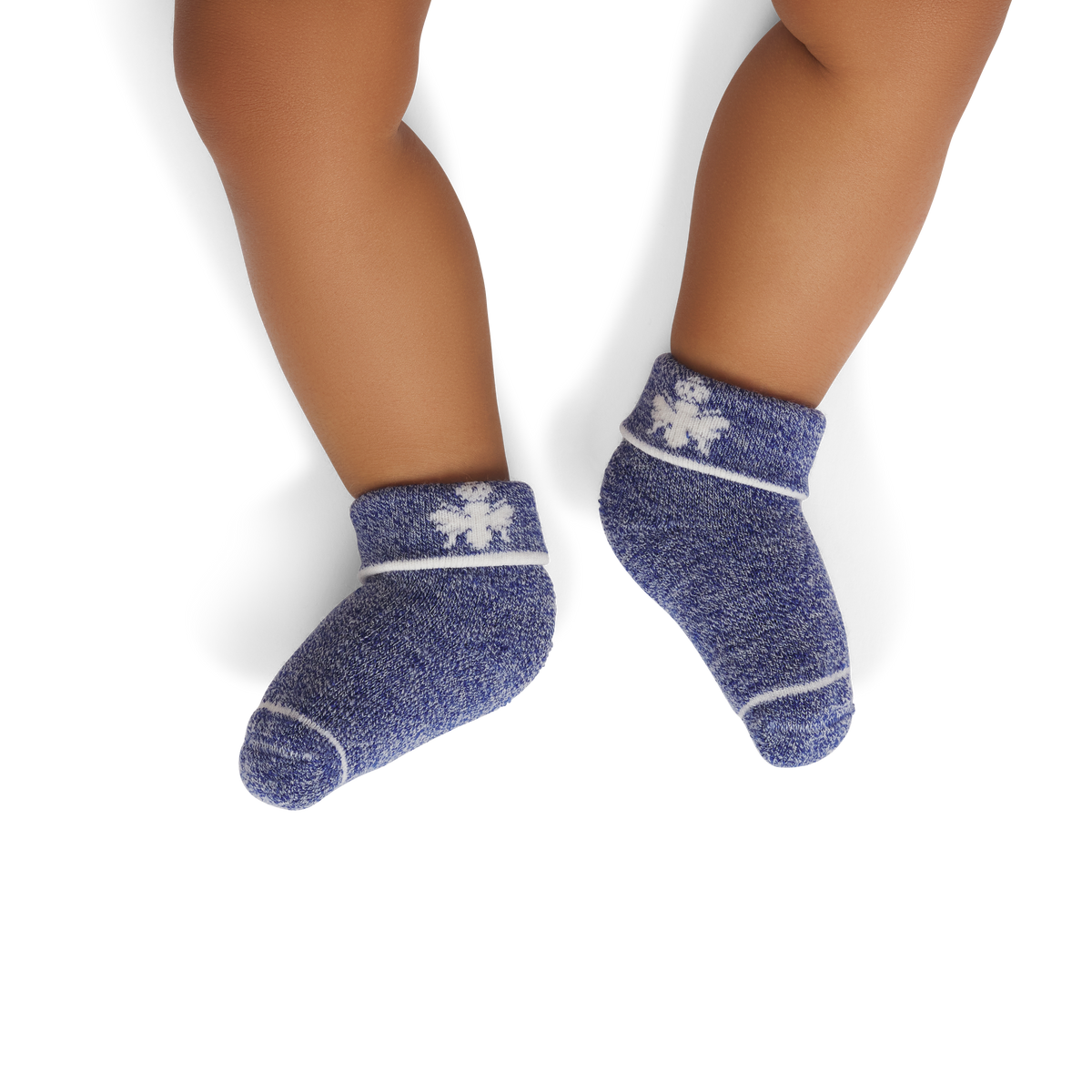 Merino Wool Blend Calf Sock - glacier blue BOM1