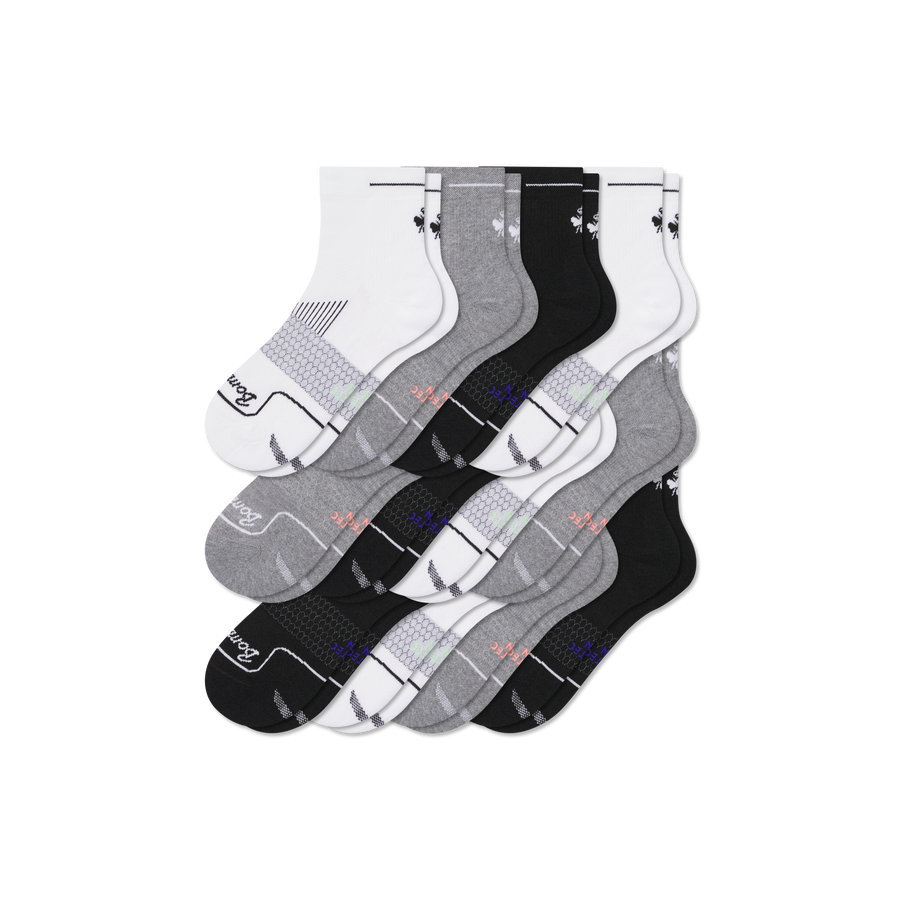Men's Run Quarter Sock 12-Pack - Comfort Everyday Wear