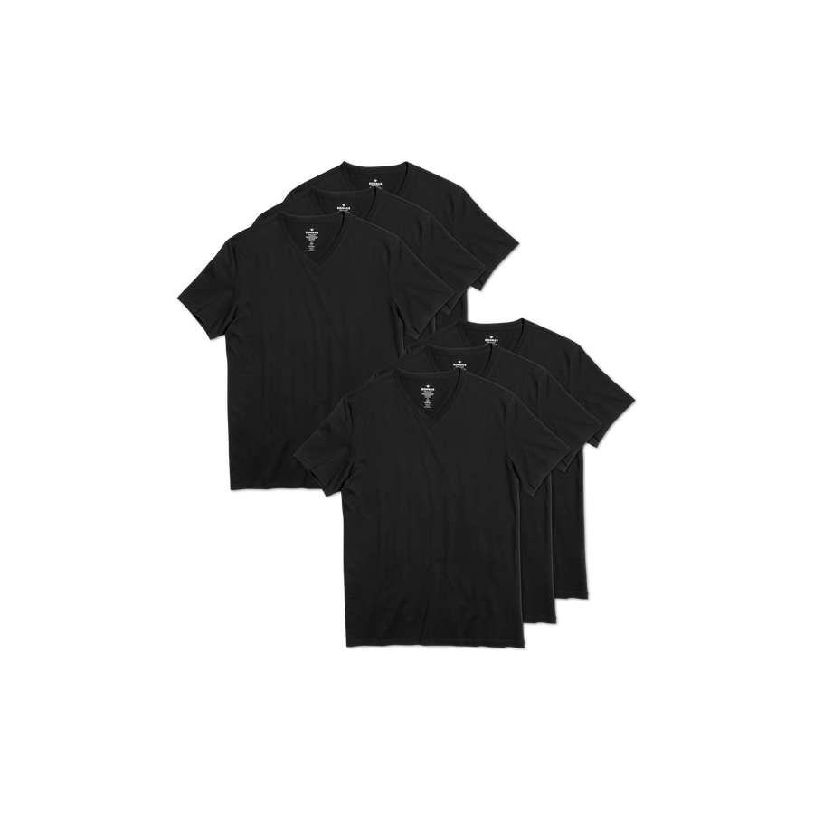 Men's Pima Cotton V-Neck T-Shirt 6-Pack - Relaxed Everyday Style