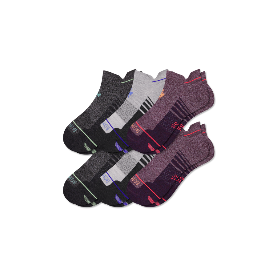 Women's Merino Wool Blend Run Ankle Sock 6-Pack - Everyday Run Pair