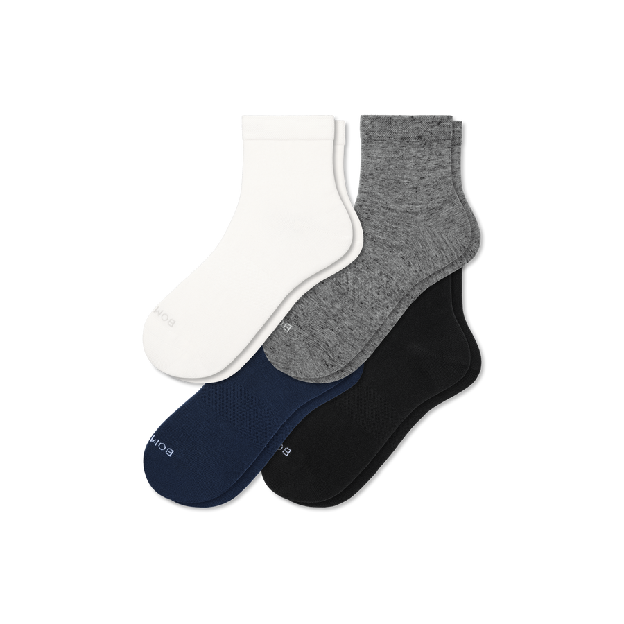 Women's Lightweight Quarter Sock 4-Pack - Outdoor Hike Fit