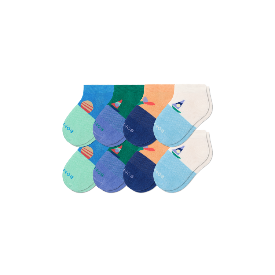 Junior Lightweight Ankle Sock 8-Pack - Breathable Weekend Step