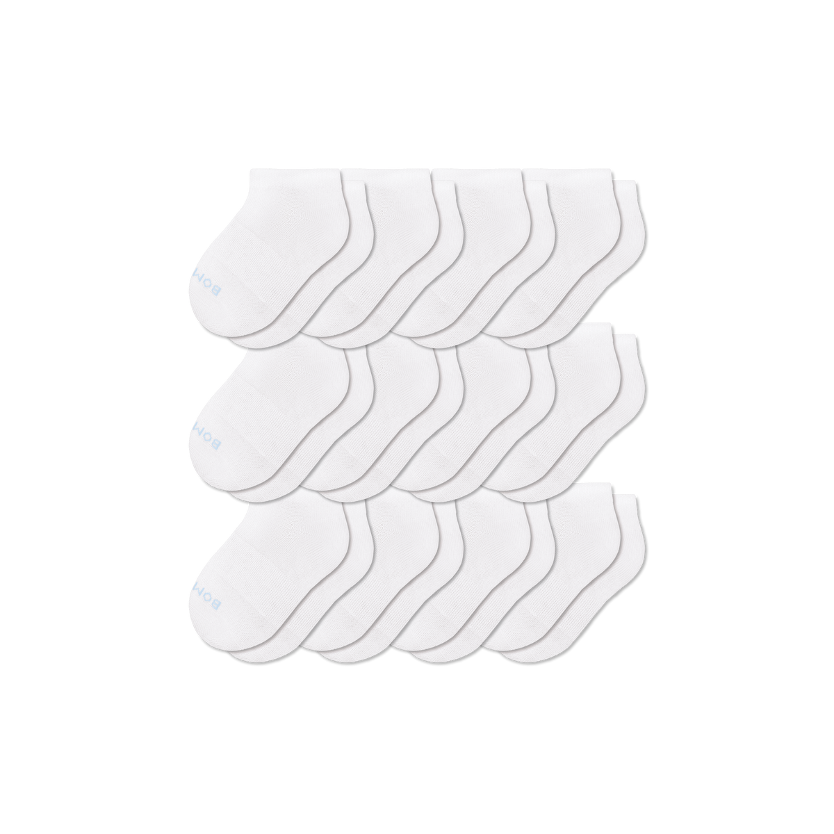 Junior Lightweight Ankle Sock 12-Pack - White