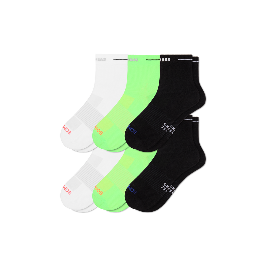 Men's RunPro Quarter Sock 6-Pack - Fresh School Cushion